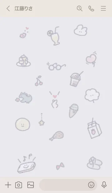 [LINE着せ替え] お洒落なアイコン14♥ウィスタリア06_1の画像3