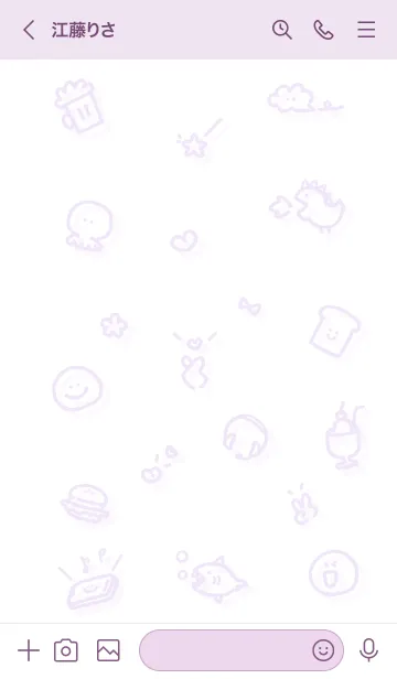 [LINE着せ替え] シンプルアイコン12♬パープル09_1の画像3