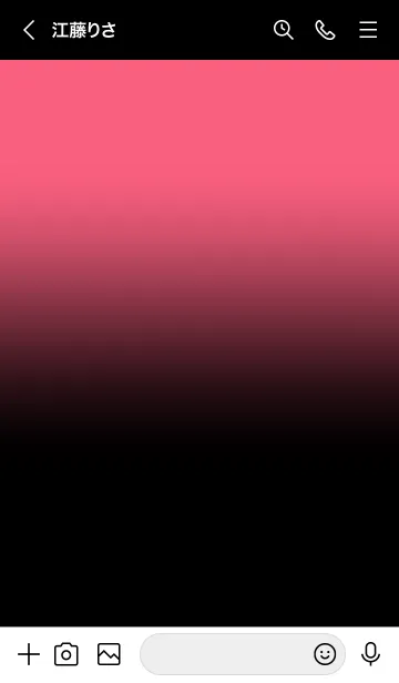 [LINE着せ替え] Black & Brick Pink Theme V2 (JP)の画像3