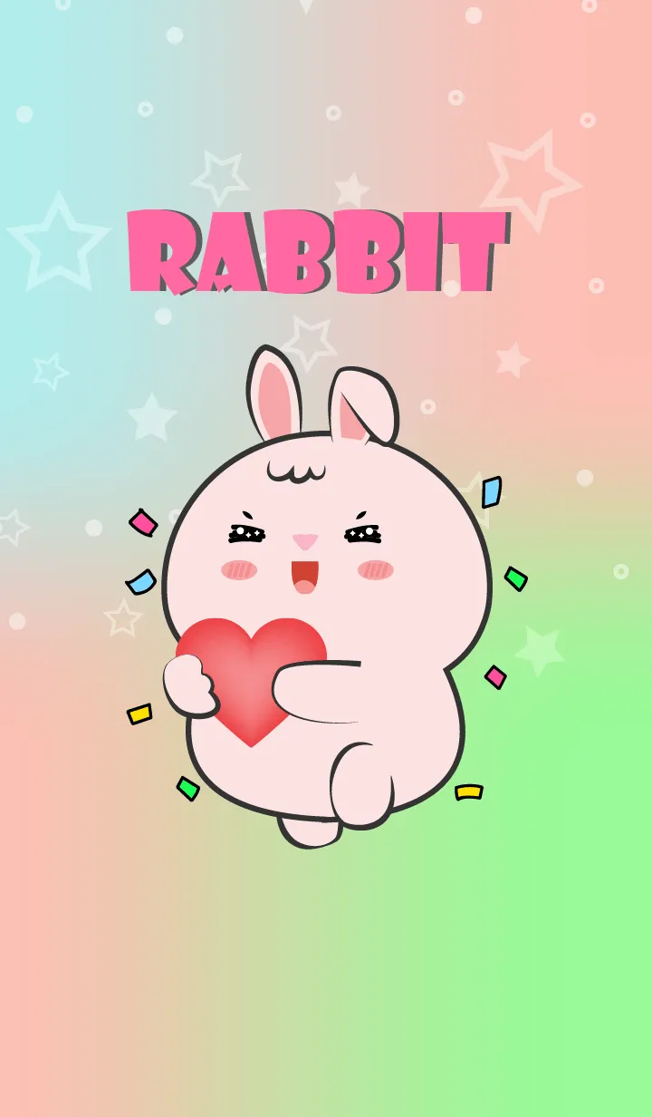 [LINE着せ替え] Cute Baby Pink Rabbit Theme (JP)の画像1