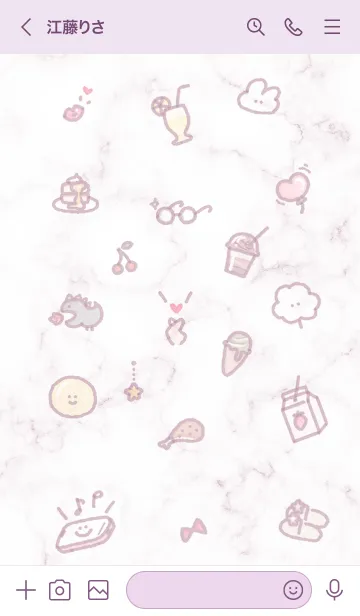 [LINE着せ替え] シンプルアイコン10♦バイオレット04_1の画像3