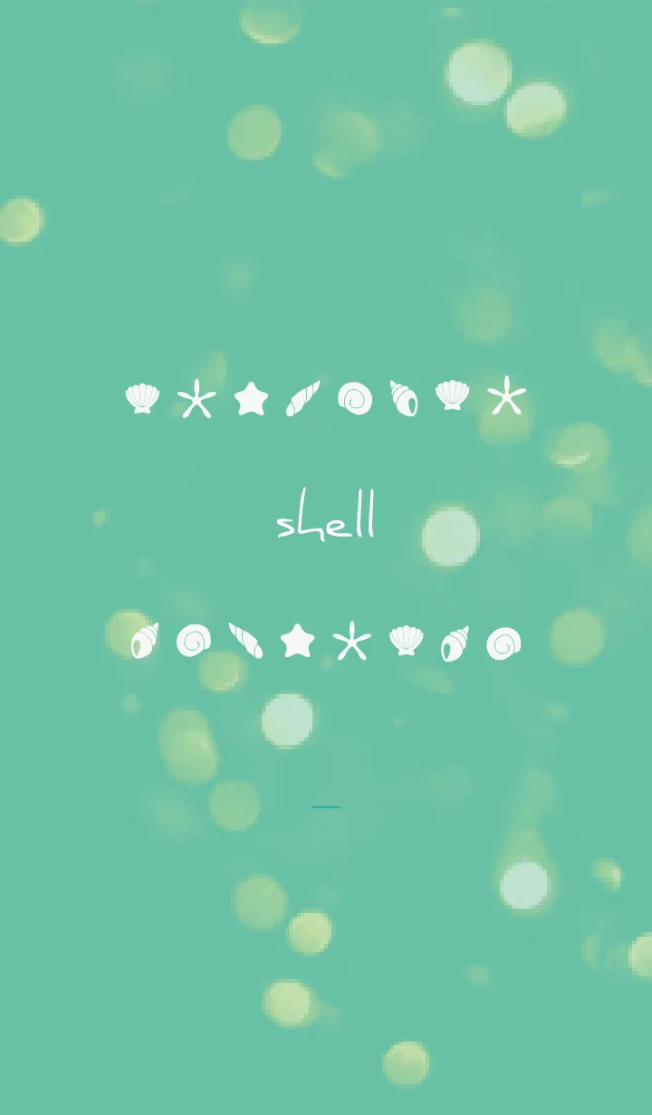 [LINE着せ替え] ミントグリーン : シンプルな貝殻の画像1