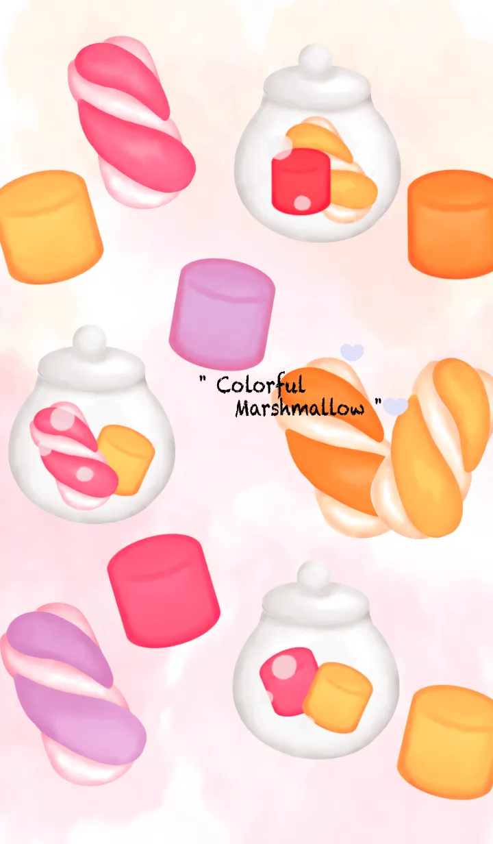 [LINE着せ替え] Sweet colorful marshmallow 9の画像1