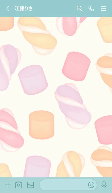 [LINE着せ替え] Sweet colorful marshmallow 9の画像3