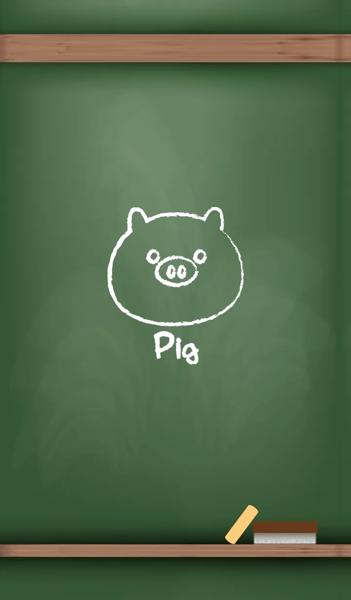 [LINE着せ替え] blackboard Pig 11の画像1