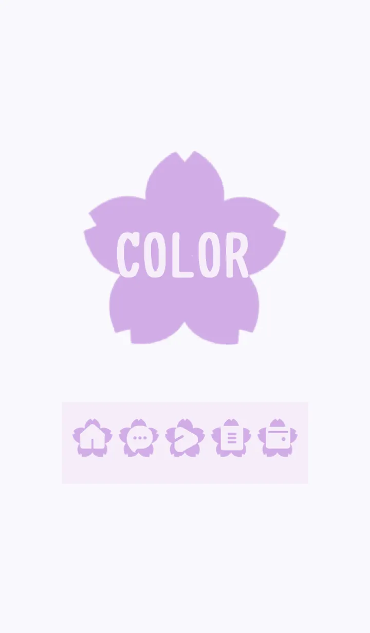 [LINE着せ替え] purple color E02の画像1