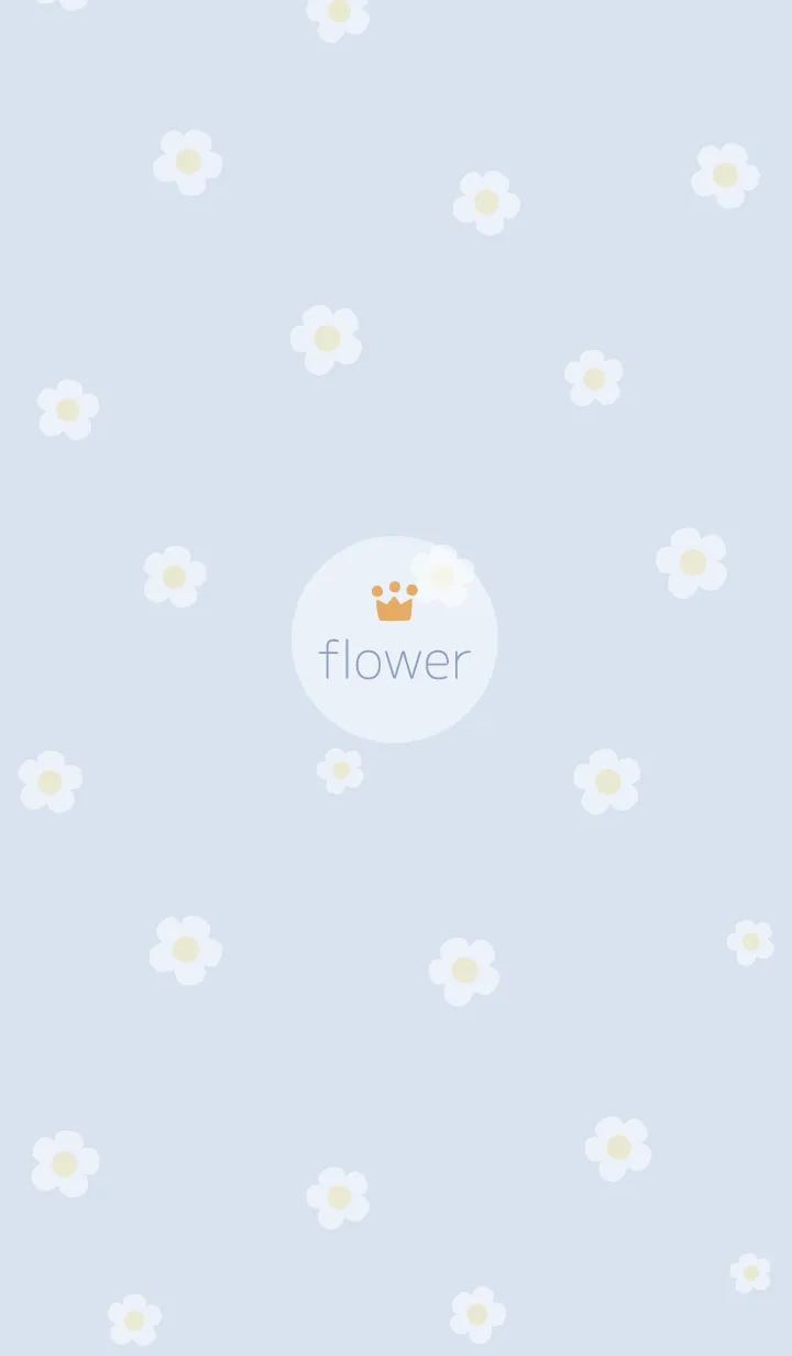 [LINE着せ替え] お花<王冠>ブルー.の画像1