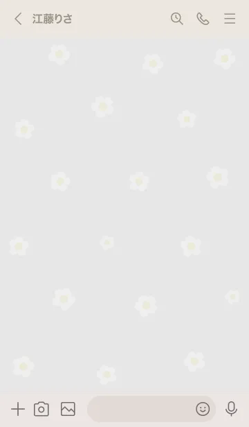 [LINE着せ替え] お花<王冠>グレー.の画像3