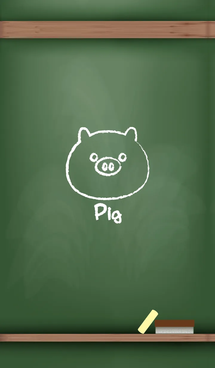 [LINE着せ替え] blackboard Pig 12の画像1