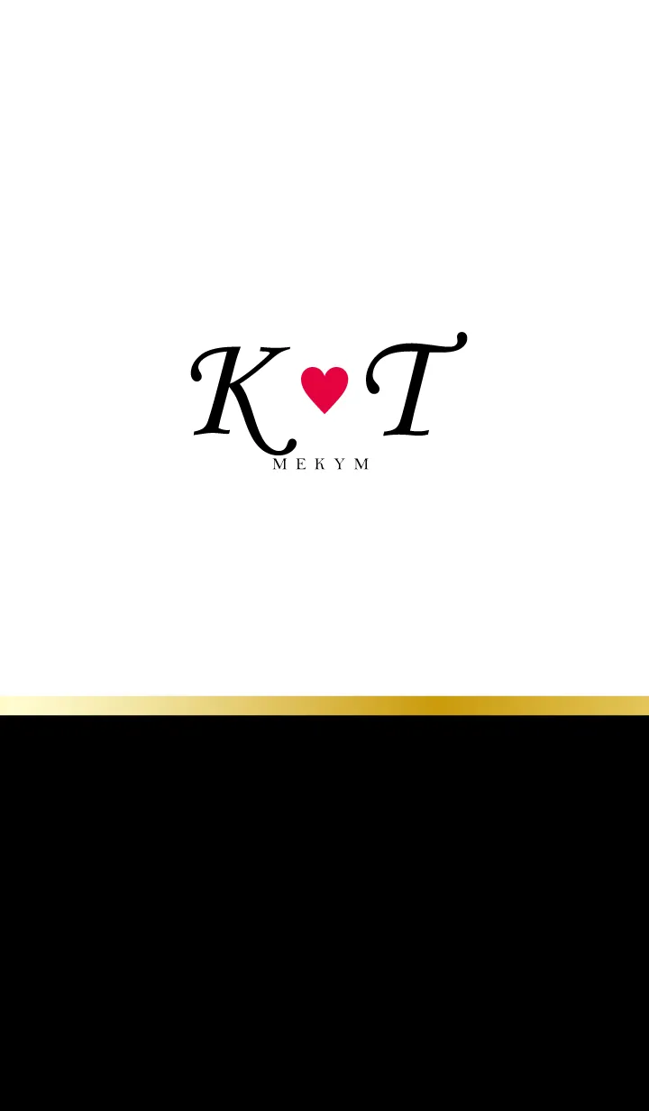 LOVE-INITIAL K&T イニシャル 3のLINE着せ替え