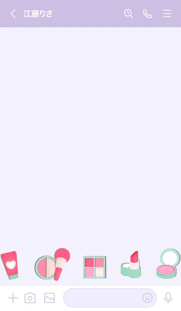 [LINE着せ替え] Pastel cosmetic 2の画像3