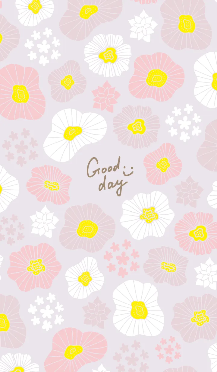 [LINE着せ替え] かわいい3色花13の画像1