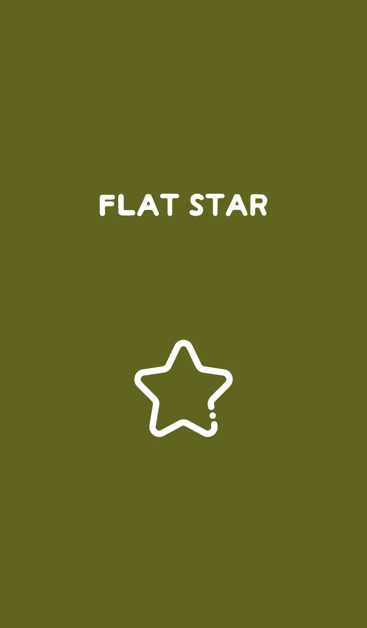 [LINE着せ替え] FLAT STAR / Olive Greenの画像1