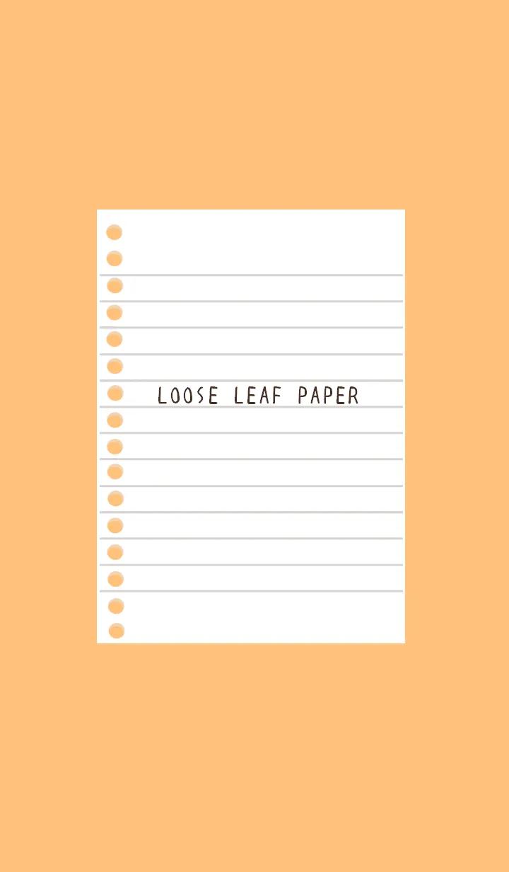 [LINE着せ替え] ルーズリーフの着せかえ/オレンジ色の画像1