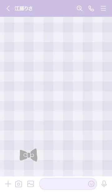 [LINE着せ替え] チェック柄 リボン21の画像3