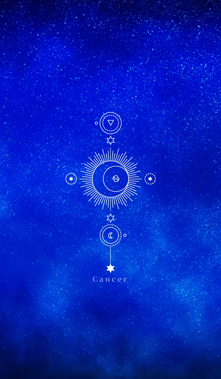 [LINE着せ替え] 十二星座 - かに座 - 白色 -の画像1