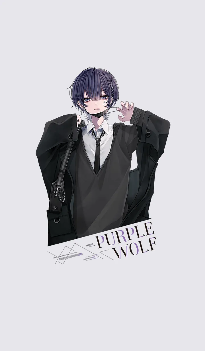 [LINE着せ替え] 紫ウルフ男子の画像1