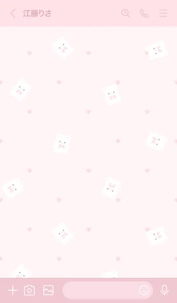 [LINE着せ替え] ふわふわこねこ ♡ ぴんくの画像3