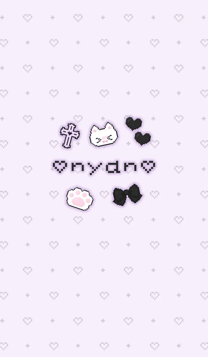 [LINE着せ替え] ♡ nyan ♡ 地雷系量産型パープル&ブラックの画像1