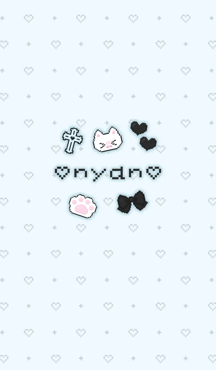 [LINE着せ替え] ♡ nyan ♡ 地雷系 量産型 ブルー&ブラックの画像1