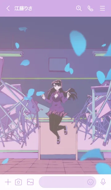 [LINE着せ替え] 「古見さんは、コミュ症です。」教室verの画像3