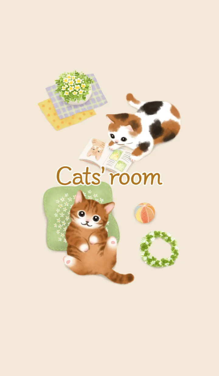 [LINE着せ替え] 猫たちの着せかえ8 (Cats' room)の画像1