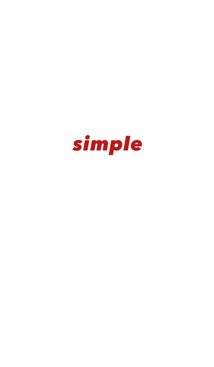 [LINE着せ替え] SIMPLE LOGO/ WHITE REDの画像1