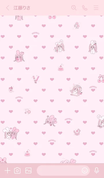 [LINE着せ替え] さくらみるく♡minecoの画像3