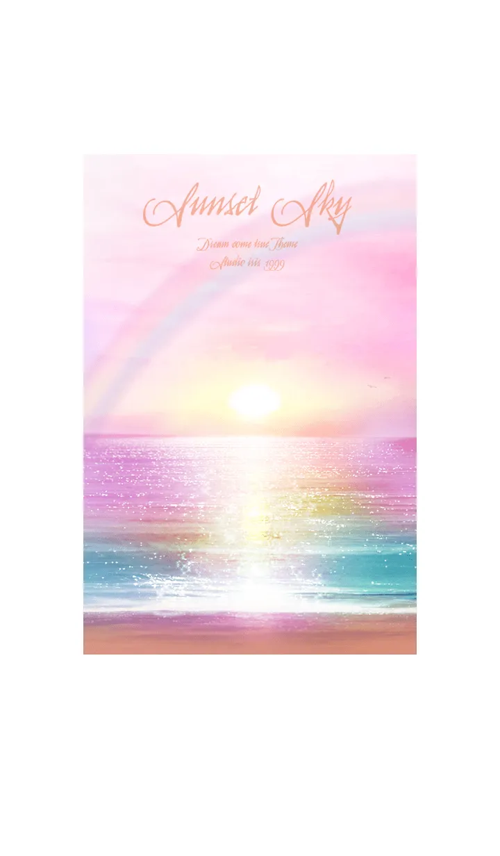 [LINE着せ替え] 運気上昇 Sunset sky 癒しのビーチ+の画像1