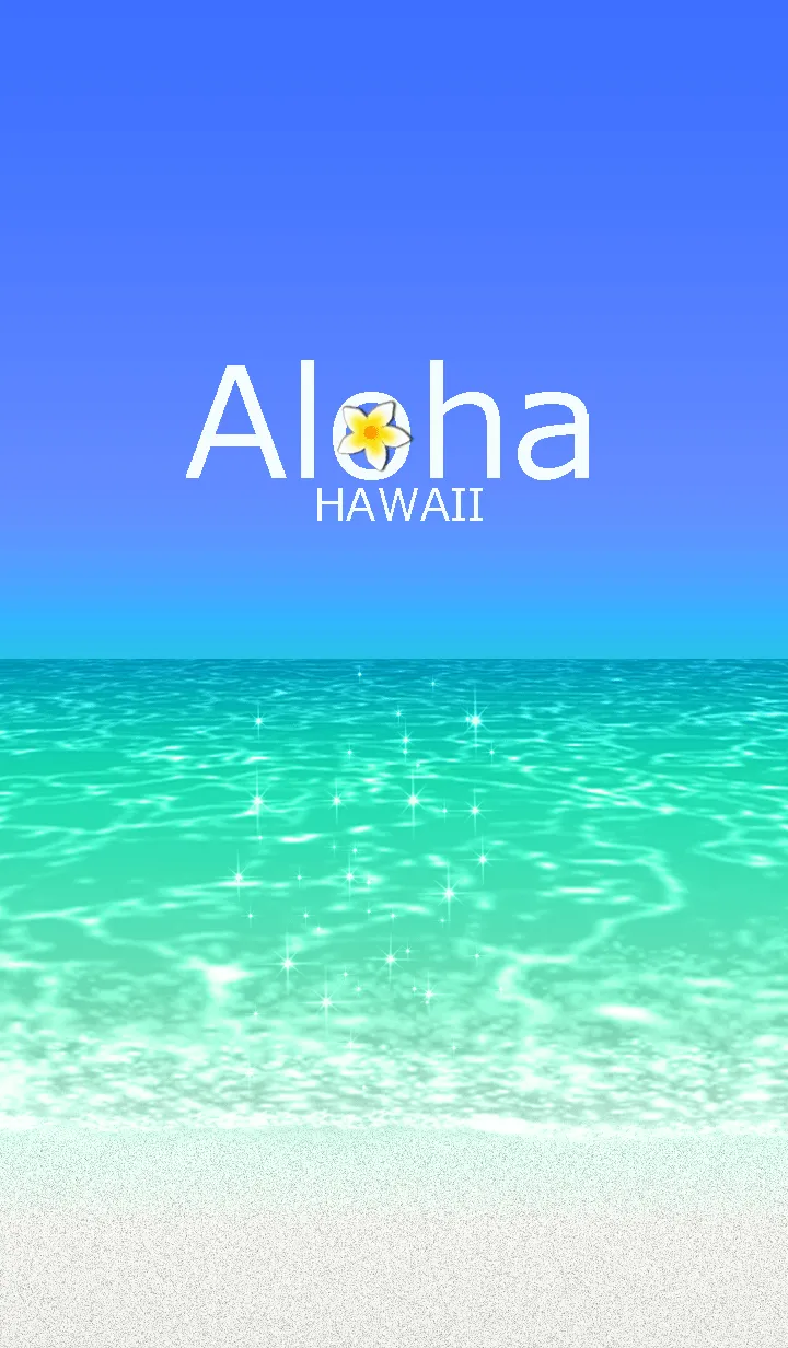 [LINE着せ替え] エメラルドグリーンの海*ハワイ＊ALOHA+290の画像1