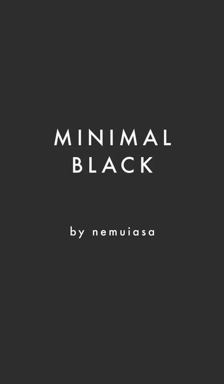 [LINE着せ替え] minimal black by nemuiasaの画像1