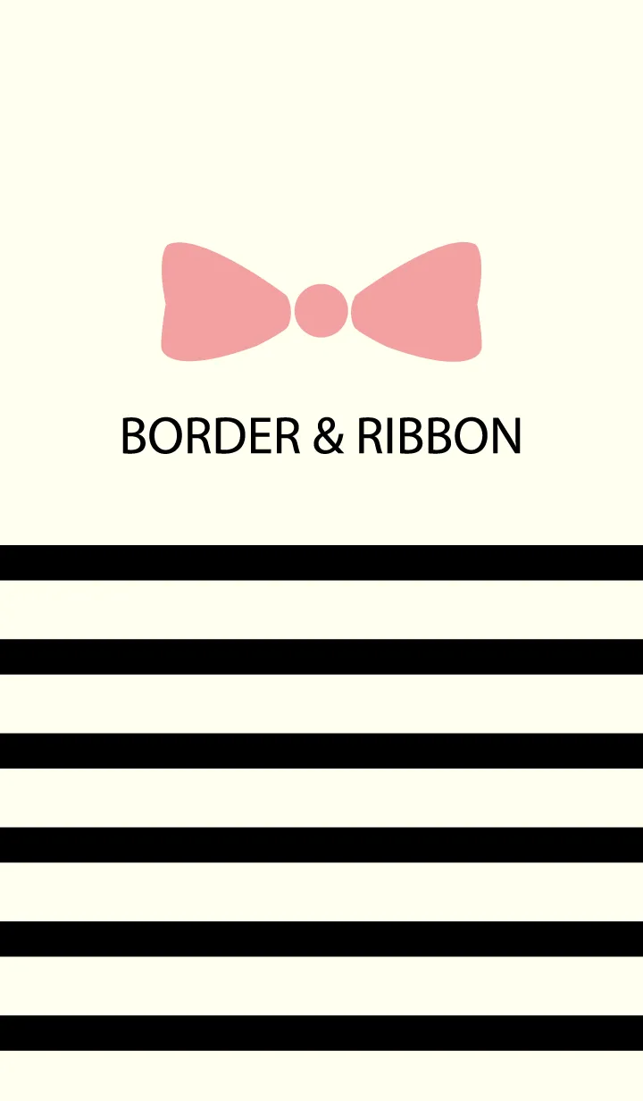 [LINE着せ替え] Black Border & Pink Ribbon 7の画像1