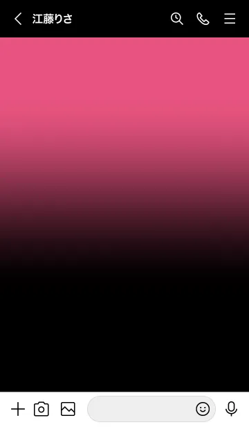 [LINE着せ替え] Black & Dark Pink Theme V2 (JP)の画像3
