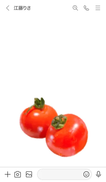 [LINE着せ替え] プチ トマト です サラダ 野菜の画像3