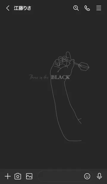 [LINE着せ替え] Three in the BLACKの画像3