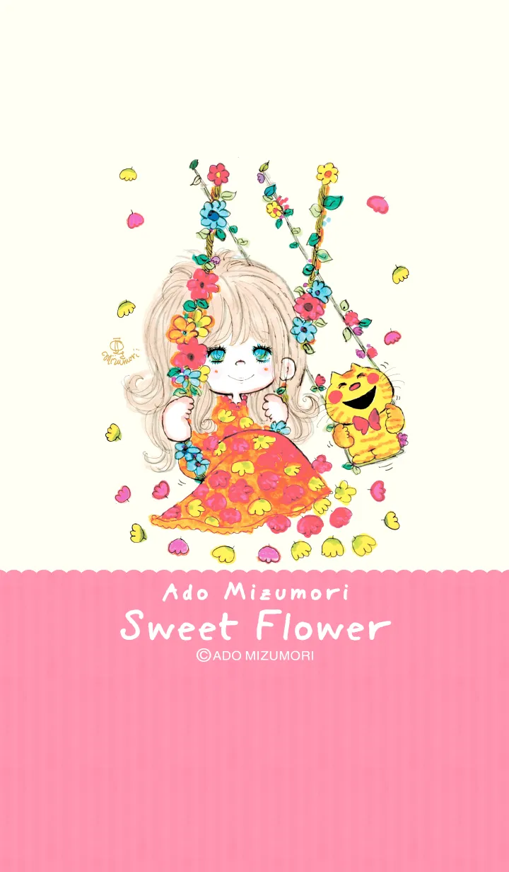 [LINE着せ替え] 水森亜土 Sweet Flowerの画像1