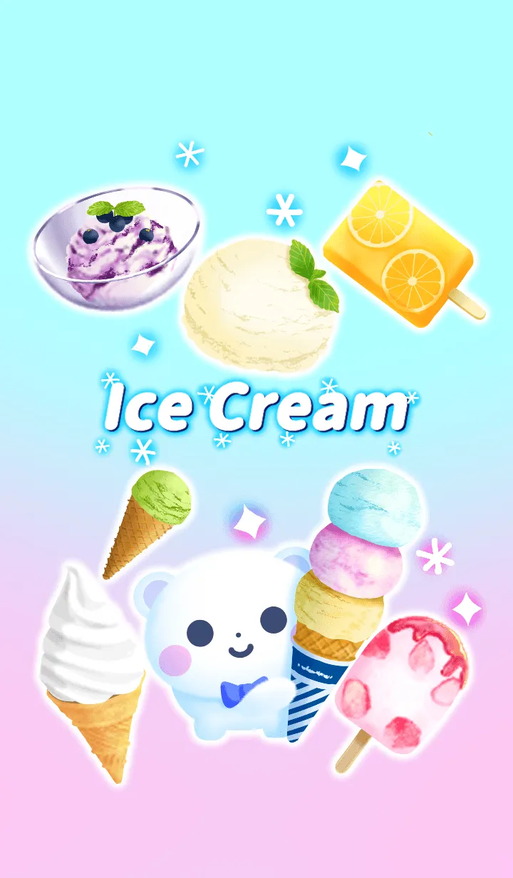 [LINE着せ替え] アイスクリームの詰め合わせの画像1