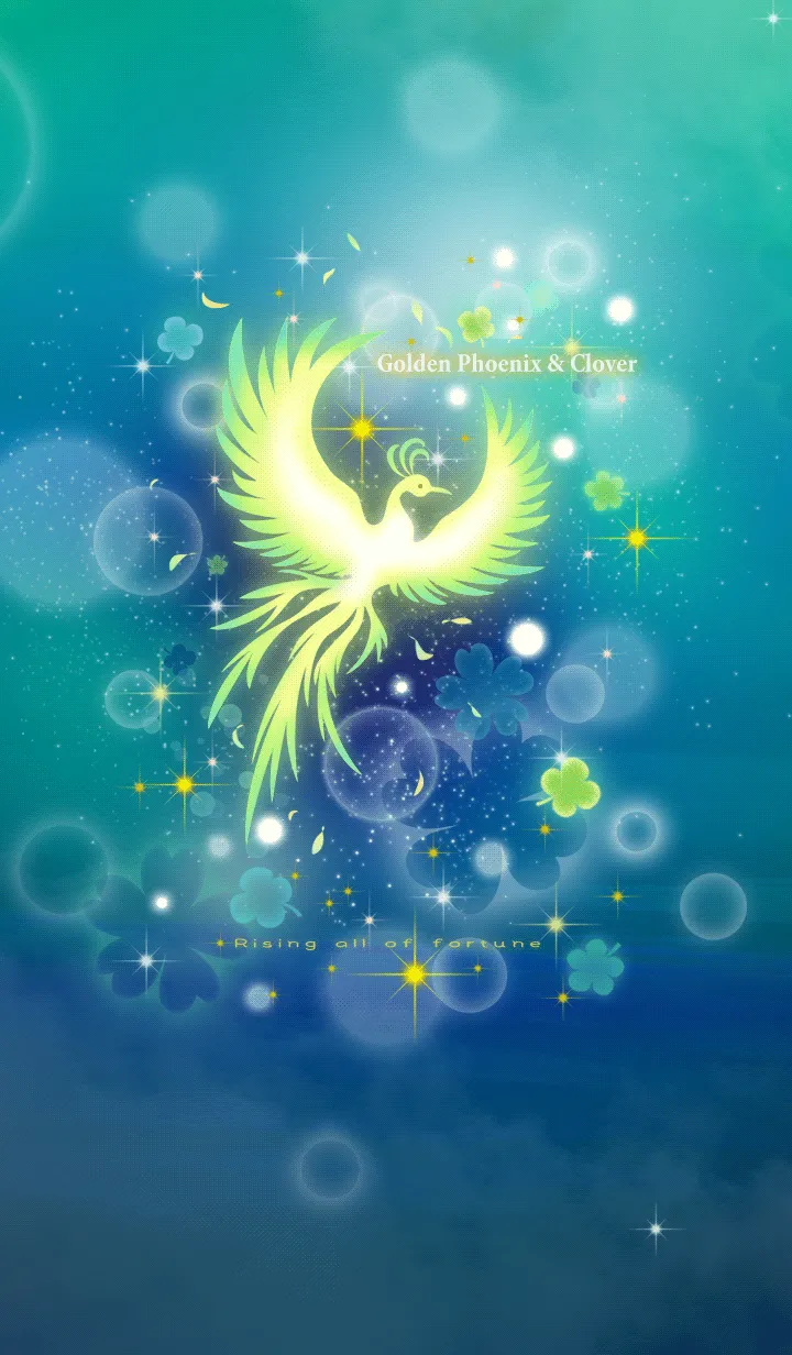 [LINE着せ替え] 最強運気UP Golden PHOENIX&CLOVERの画像1