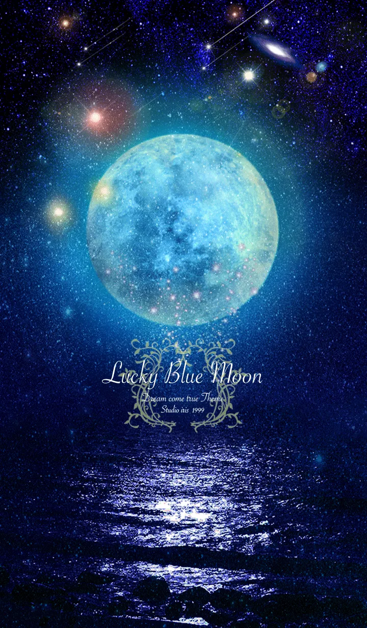 [LINE着せ替え] 運気を引き寄せる月 Lucky Blue Moon#2の画像1