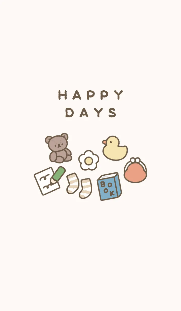 [LINE着せ替え] Happy days / soft colorの画像1