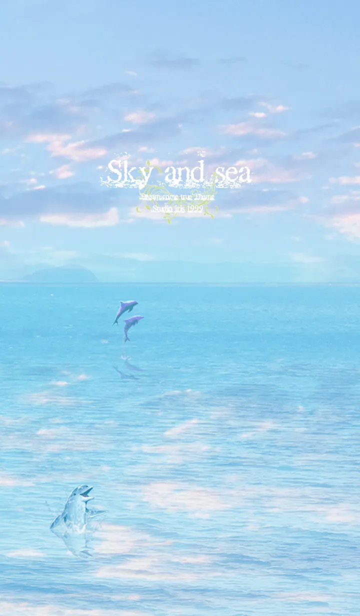 [LINE着せ替え] Sky and sea 幸運のイルカ2の画像1