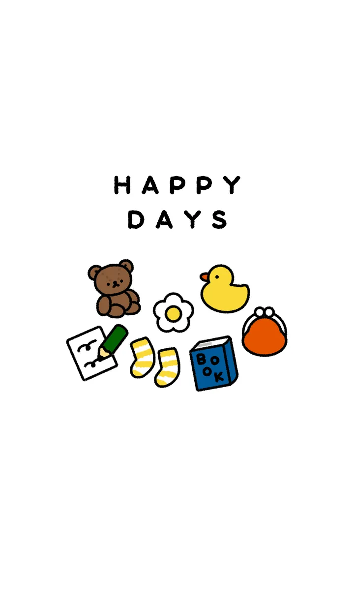 [LINE着せ替え] Happy days / simpleの画像1