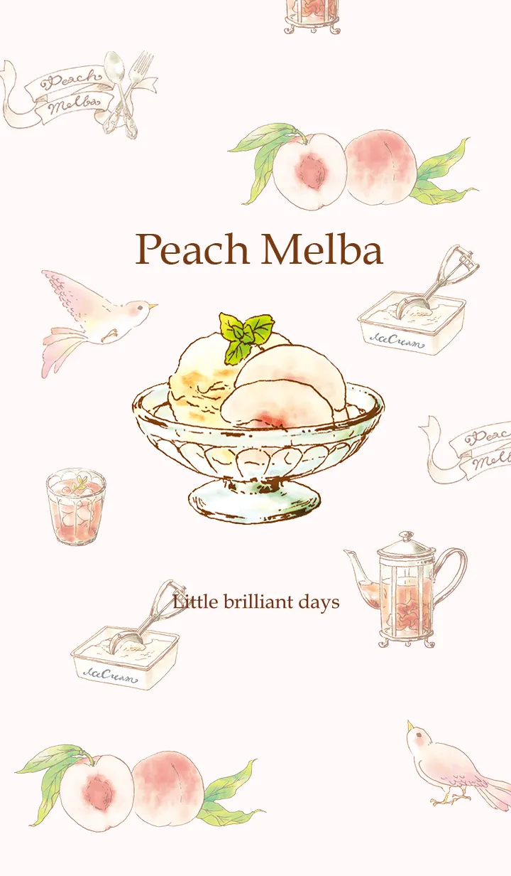 [LINE着せ替え] 3.PeachMelba（ピーチメルバ）の画像1