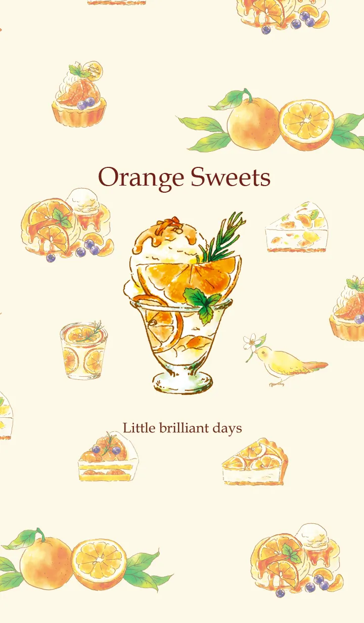 [LINE着せ替え] 5.Orange sweets（オレンジ）の画像1