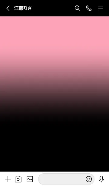 [LINE着せ替え] Black & Flamingo Pink Theme V2 (JP)の画像3