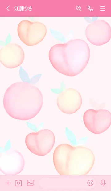 [LINE着せ替え] Pastel peach 12 :)の画像3