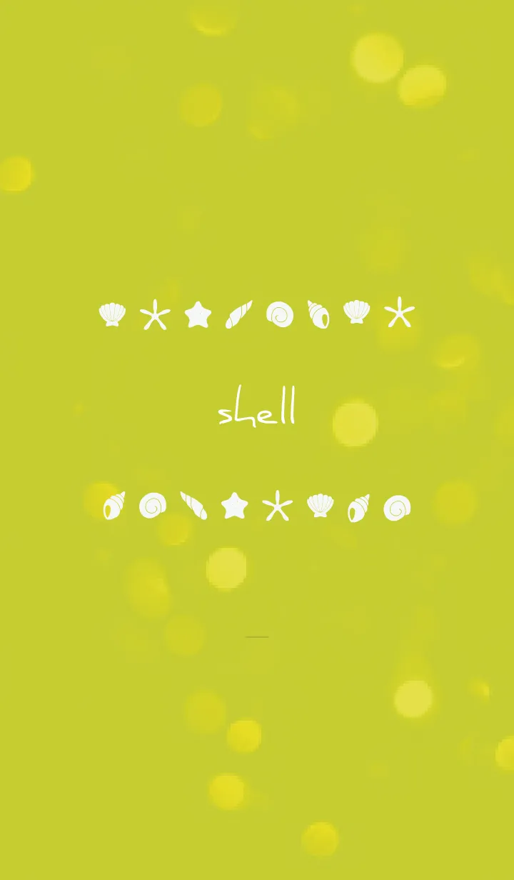 [LINE着せ替え] 黒と黄色 : シンプルな貝殻の画像1