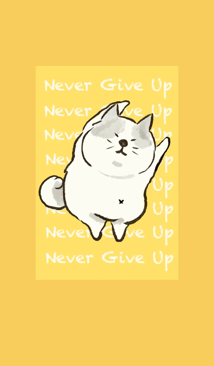 [LINE着せ替え] Dancing Cats-Never Give Up！Ver.Yellowの画像1