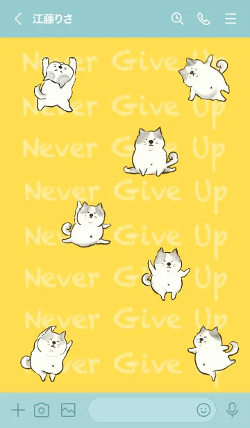 [LINE着せ替え] Dancing Cats-Never Give Up！Ver.Yellowの画像3