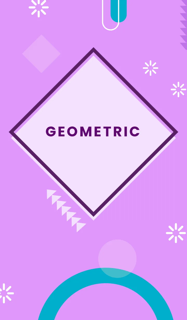 [LINE着せ替え] Flat Geometric Mauve Purpleの画像1